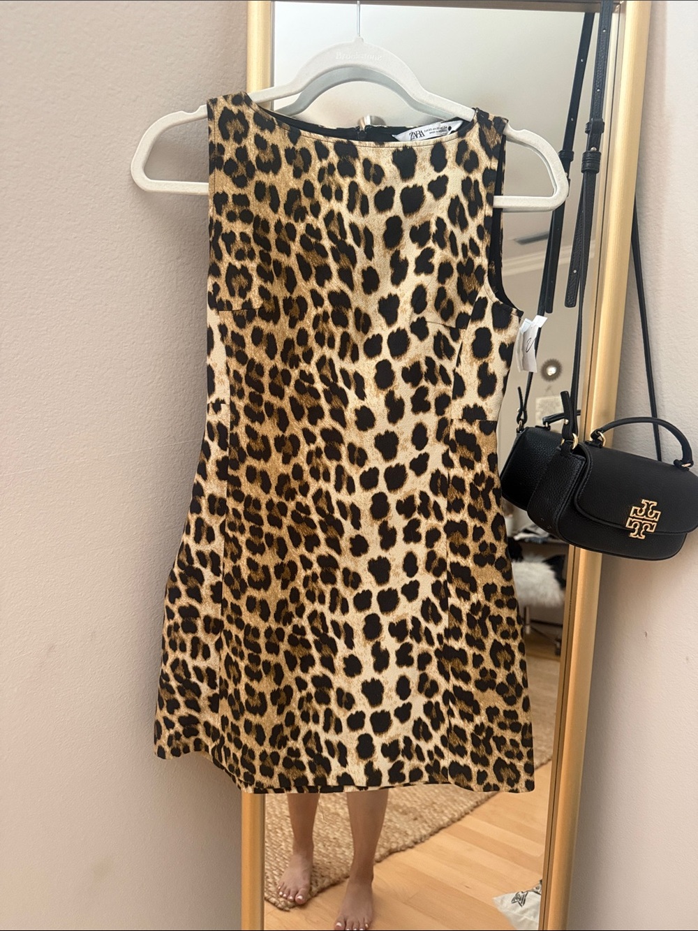 Zara Leopard Print Mini Dress - Brown & Black